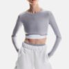 Kvinder Train Long Sleeve Crop Kvinder Train Long Sleeve Crop