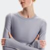 Kvinder Train Long Sleeve Crop Kvinder Train Long Sleeve Crop